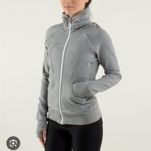 Lululemon Calm & Cozy Jacket Sweatshirt Gray 10
